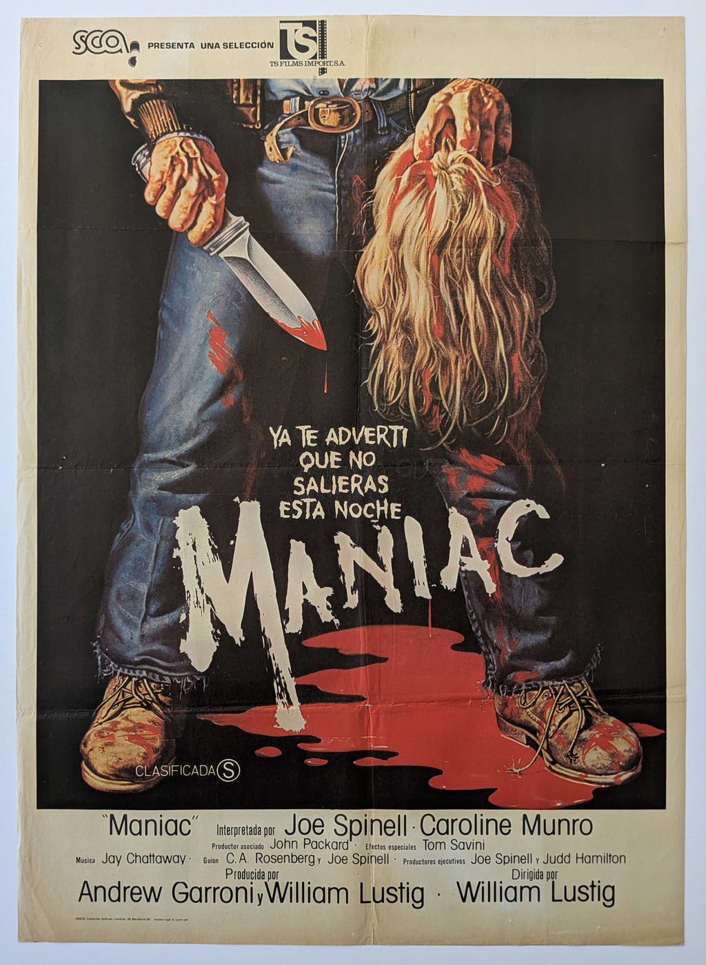 MANIAC (1980) – Spanish poster — product photograph