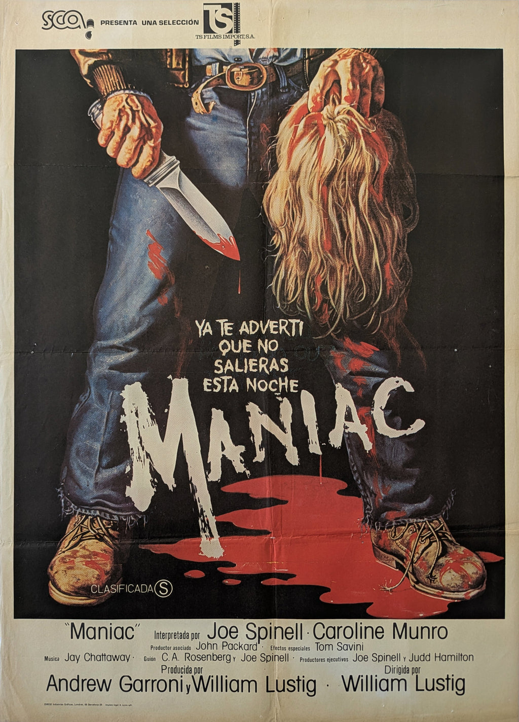 MANIAC (1980) – Spanish poster — product photograph
