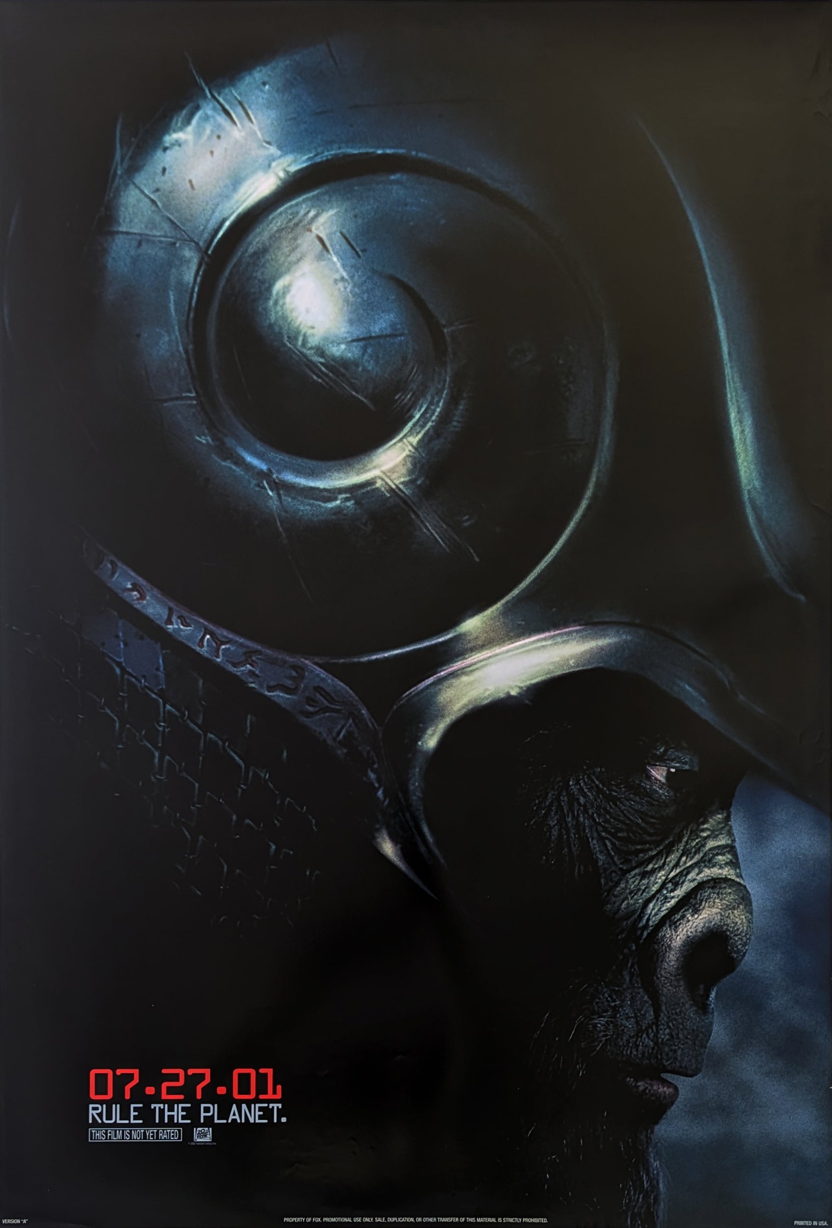 PLANET OF THE APES (2001) – Teaser Style – US double sided poster