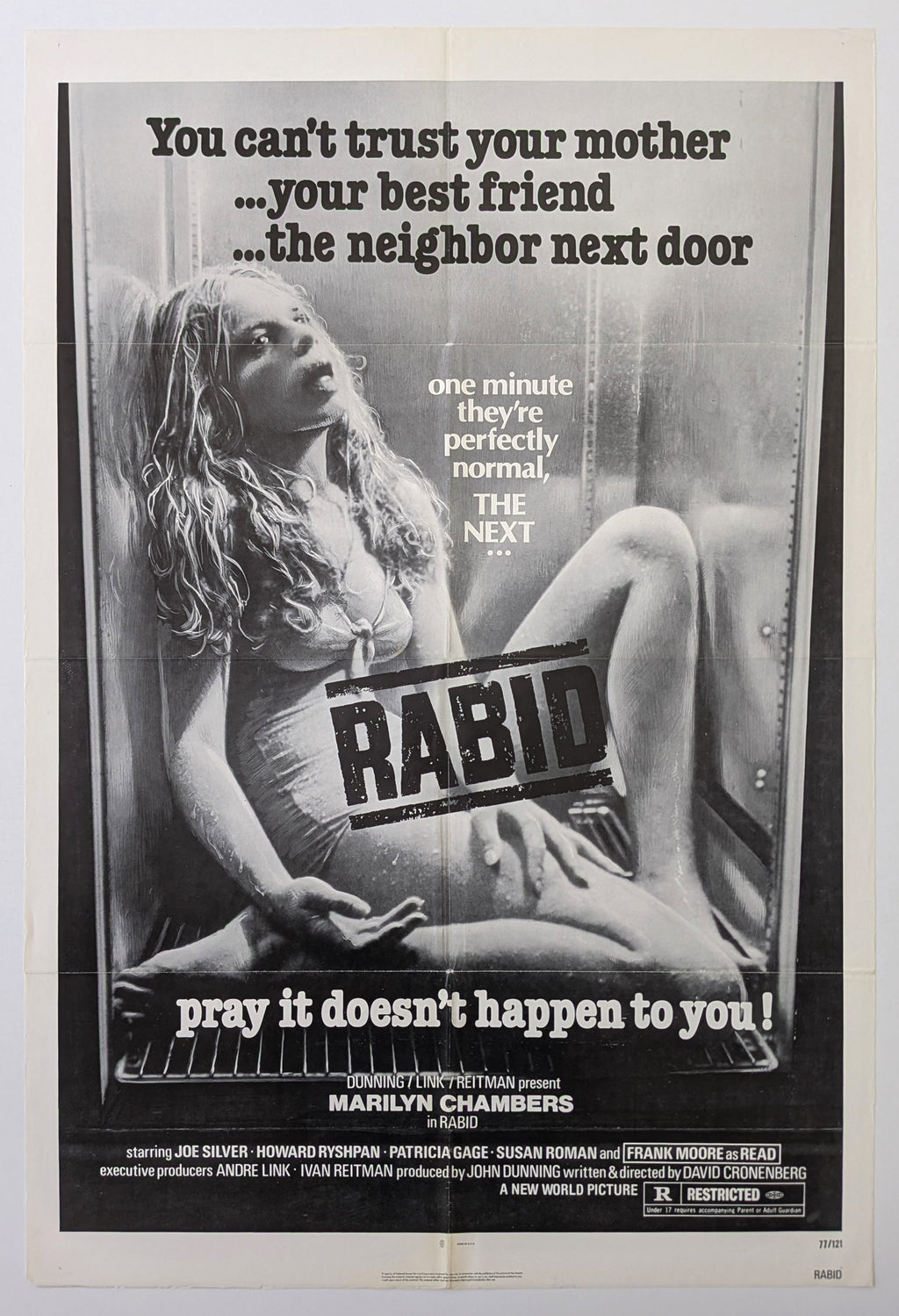 RABID (1977) – US one sheet — product photograph