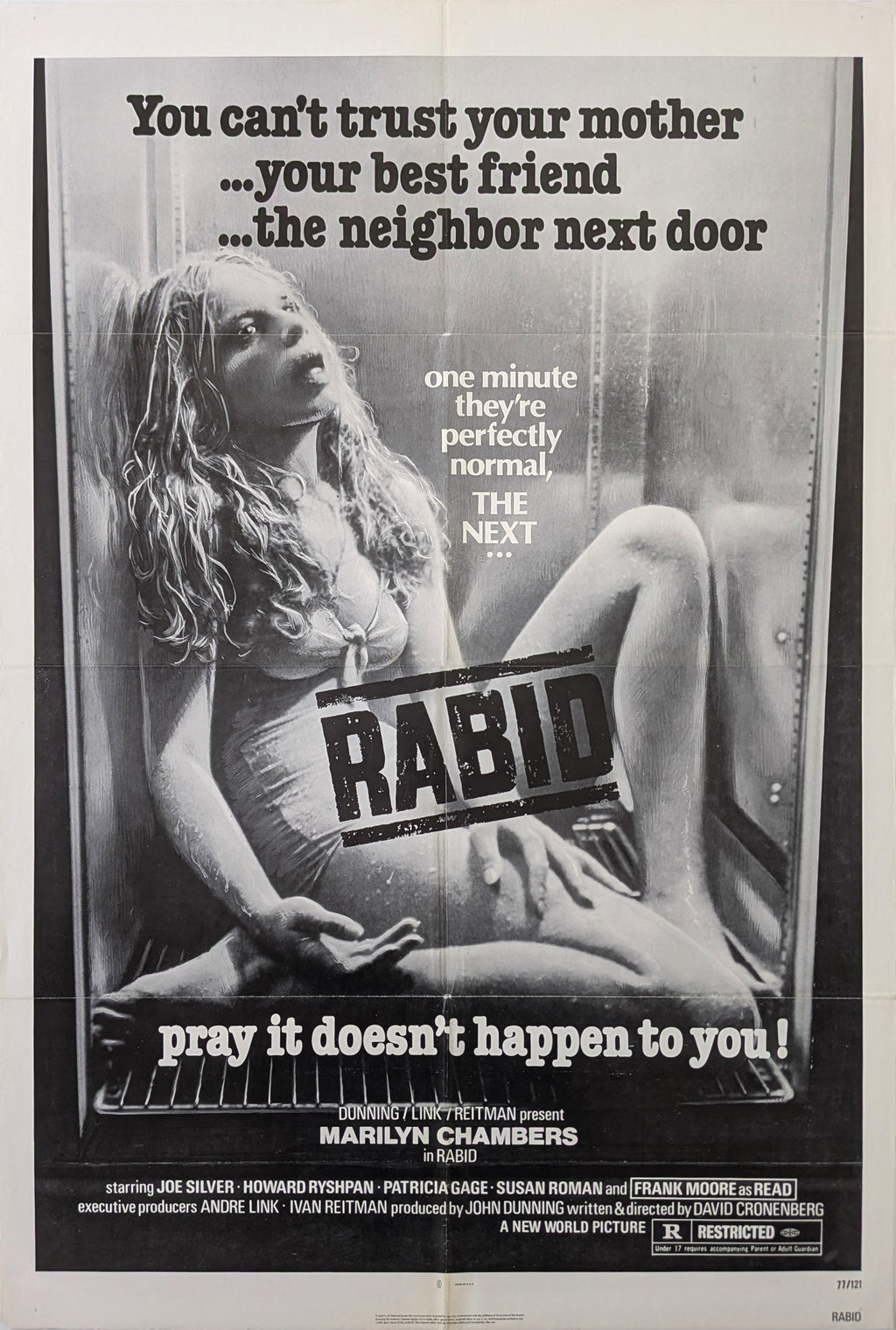 RABID (1977) – US one sheet — product photograph