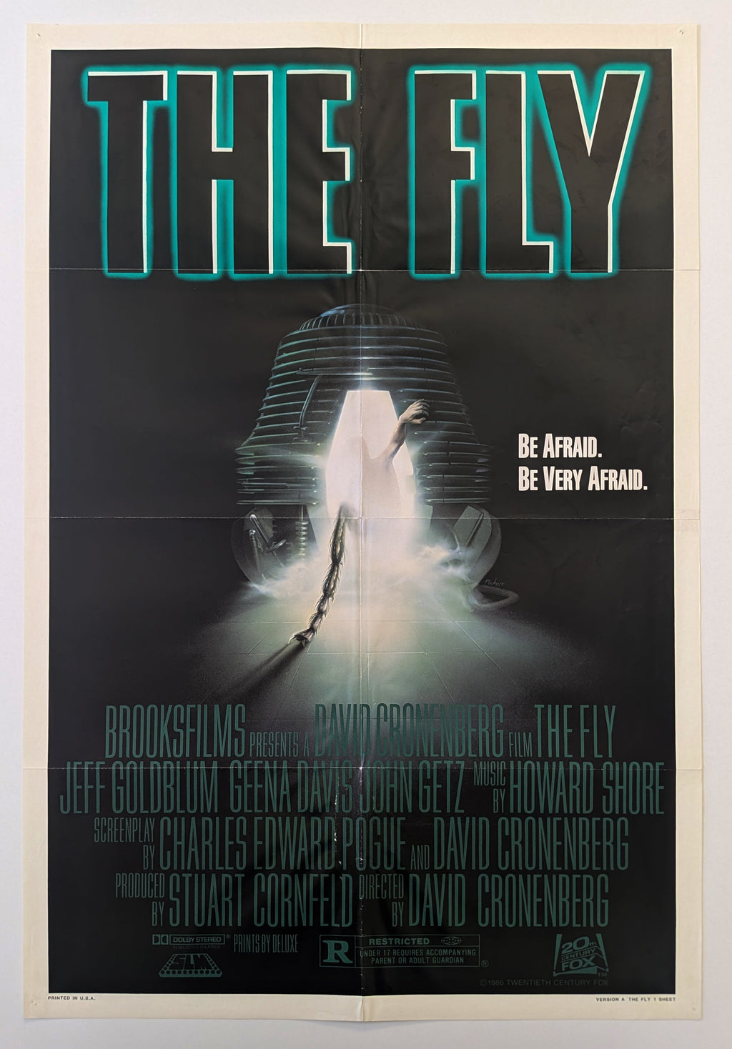 FLY, THE (1986) – US one sheet — product photograph
