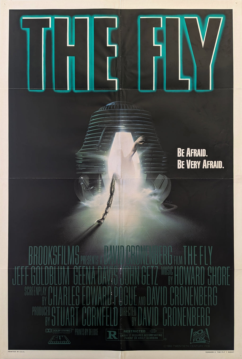FLY, THE (1986) – US one sheet — product photograph