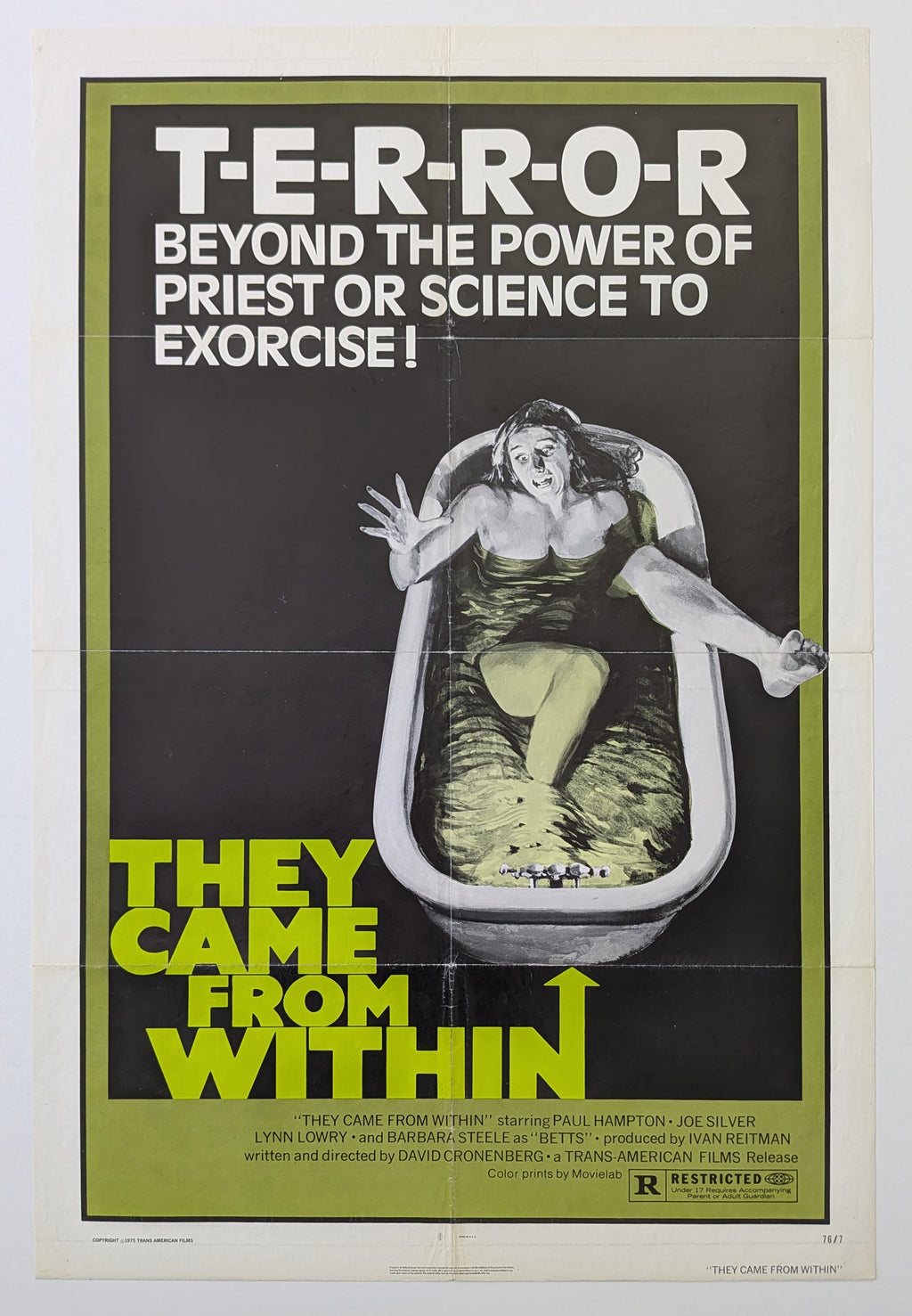 THEY CAME FROM WITHIN (1975) – US one sheet — product photograph