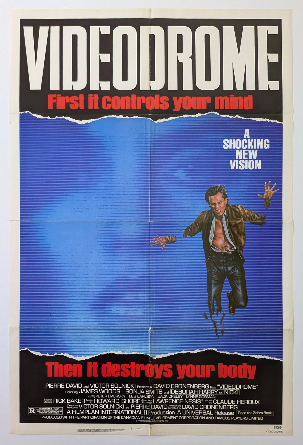 VIDEODROME (1983) – US one sheet — product photograph