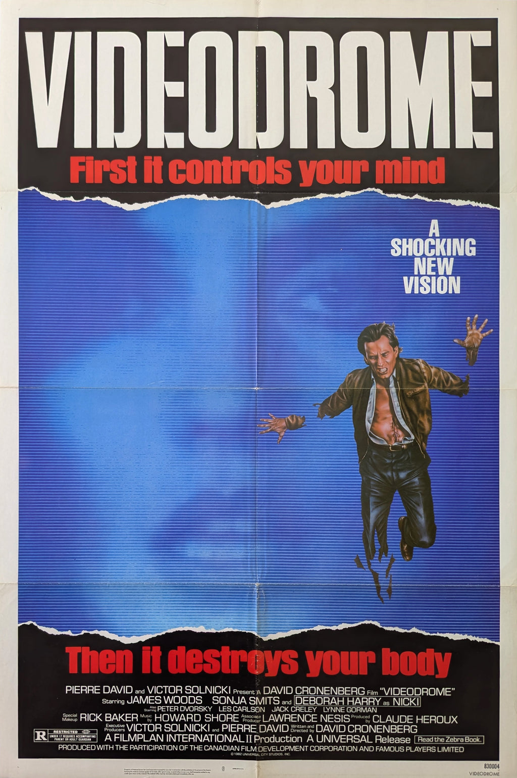 VIDEODROME (1983) – US one sheet — product photograph