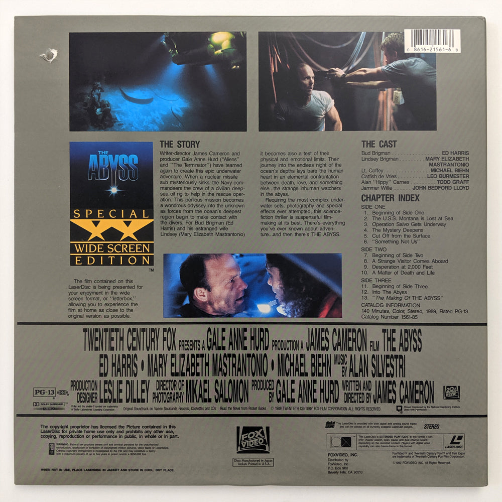 Abyss, The (1989) North American Laserdisc