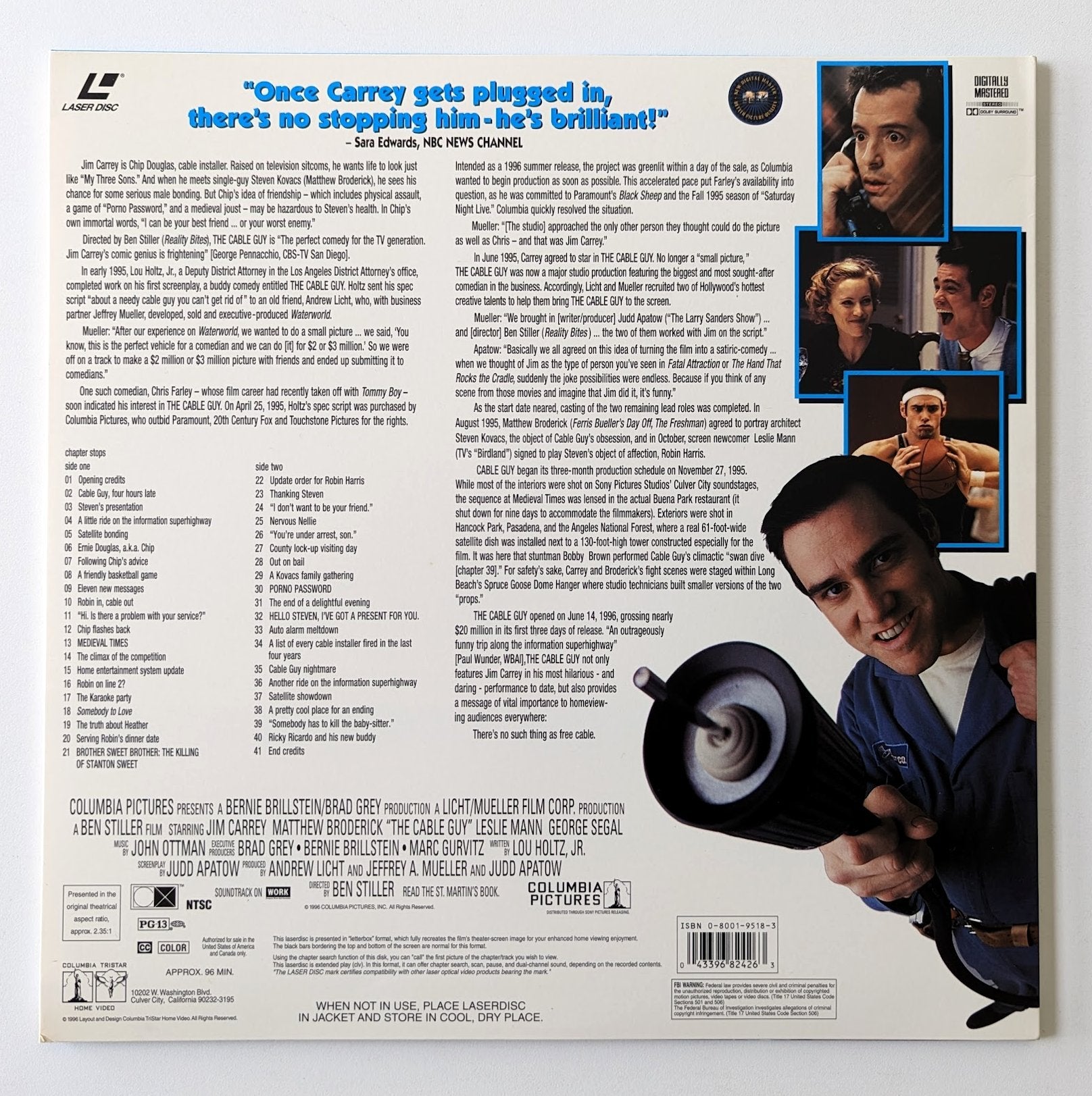 Cable Guy, The (1996) North American Laserdisc