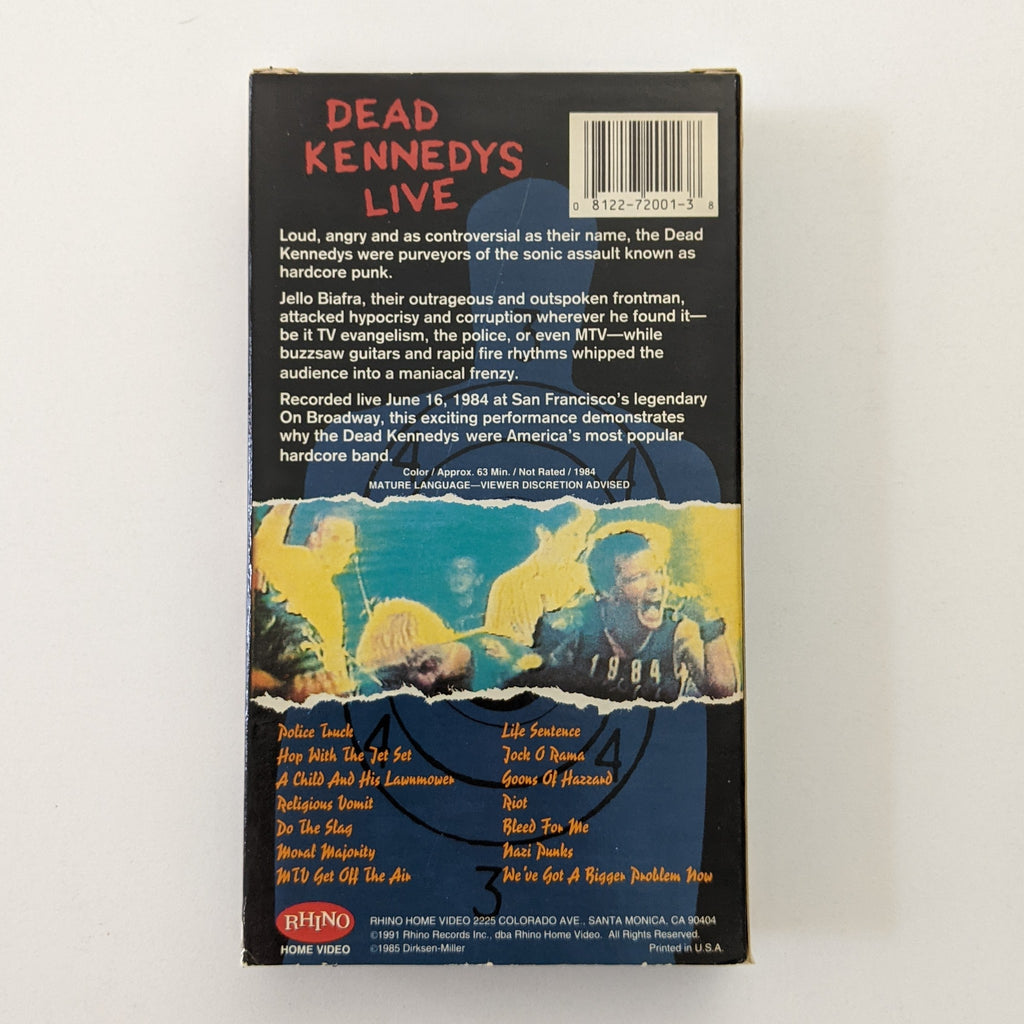 Dead Kennedys Live (1984) Music VHS — product photograph