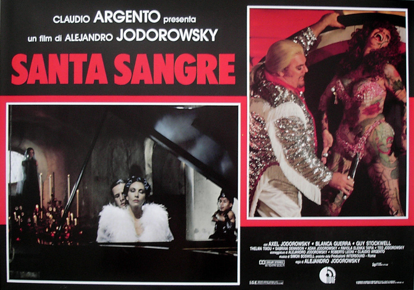 SANTA SANGRE - Italian photobusta poster