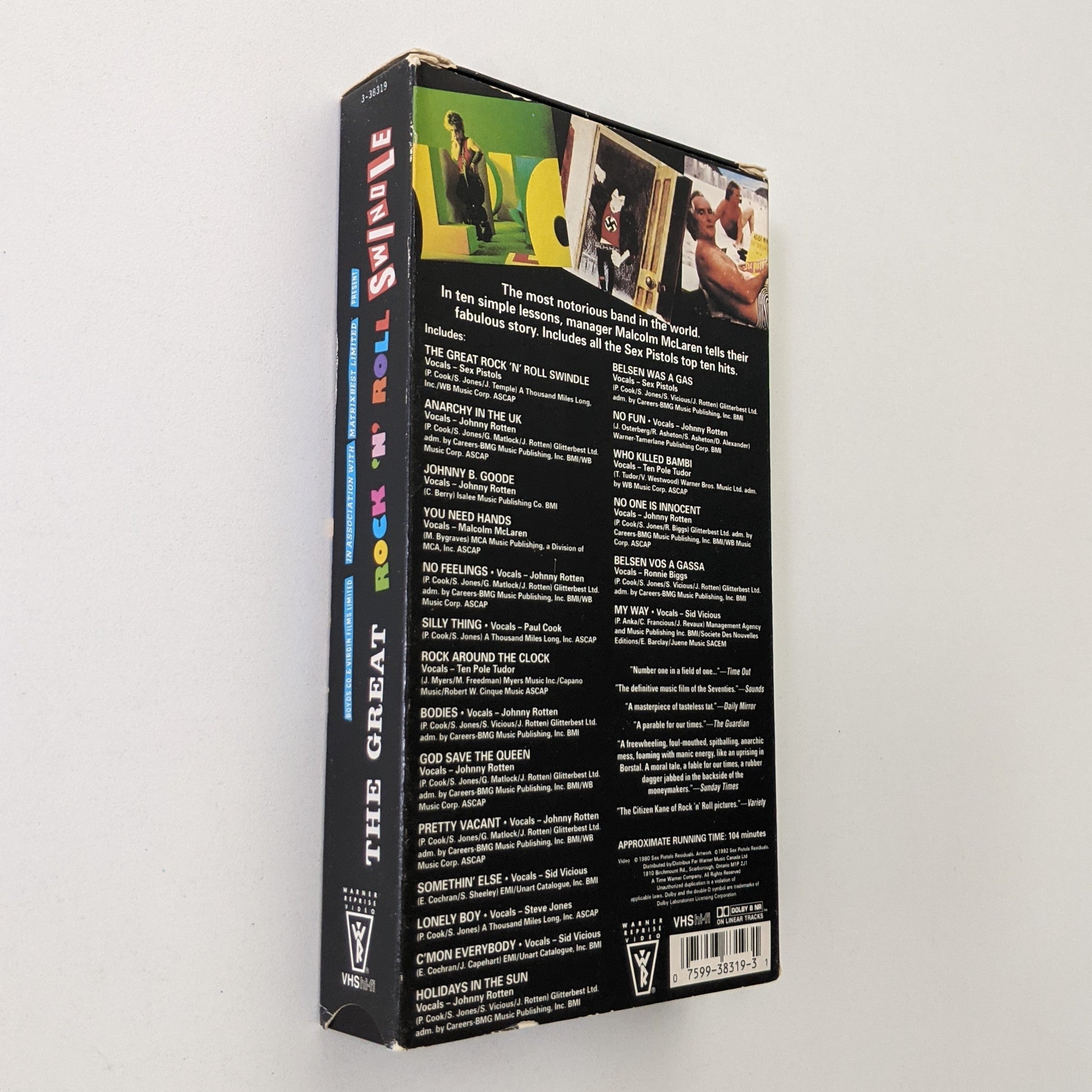 The Sex Pistols: The Great Rock 'N' Roll Swindle (1980) Music VHS